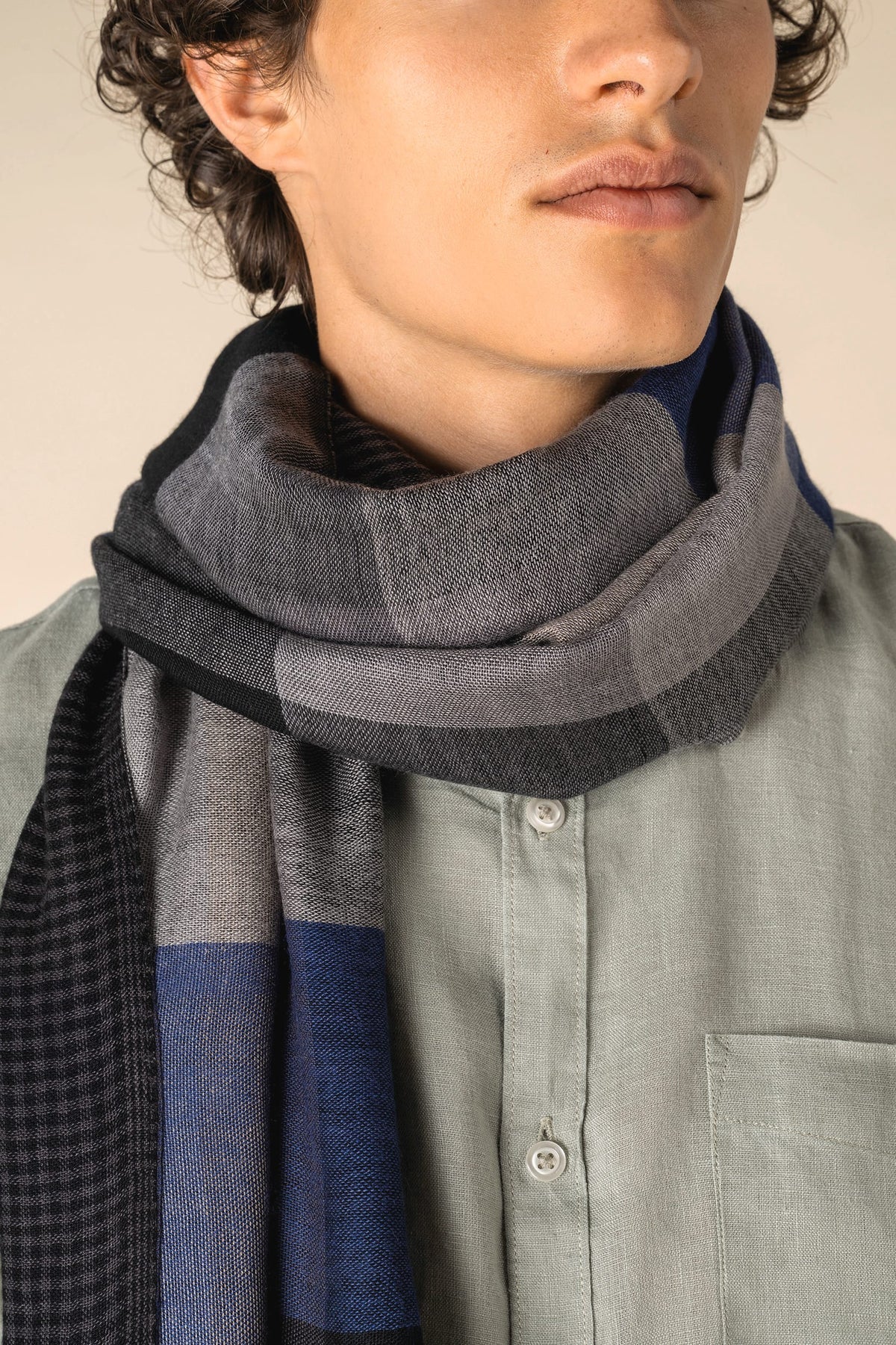Spasso SP143 Omkeerbare unisex tulbanddoek