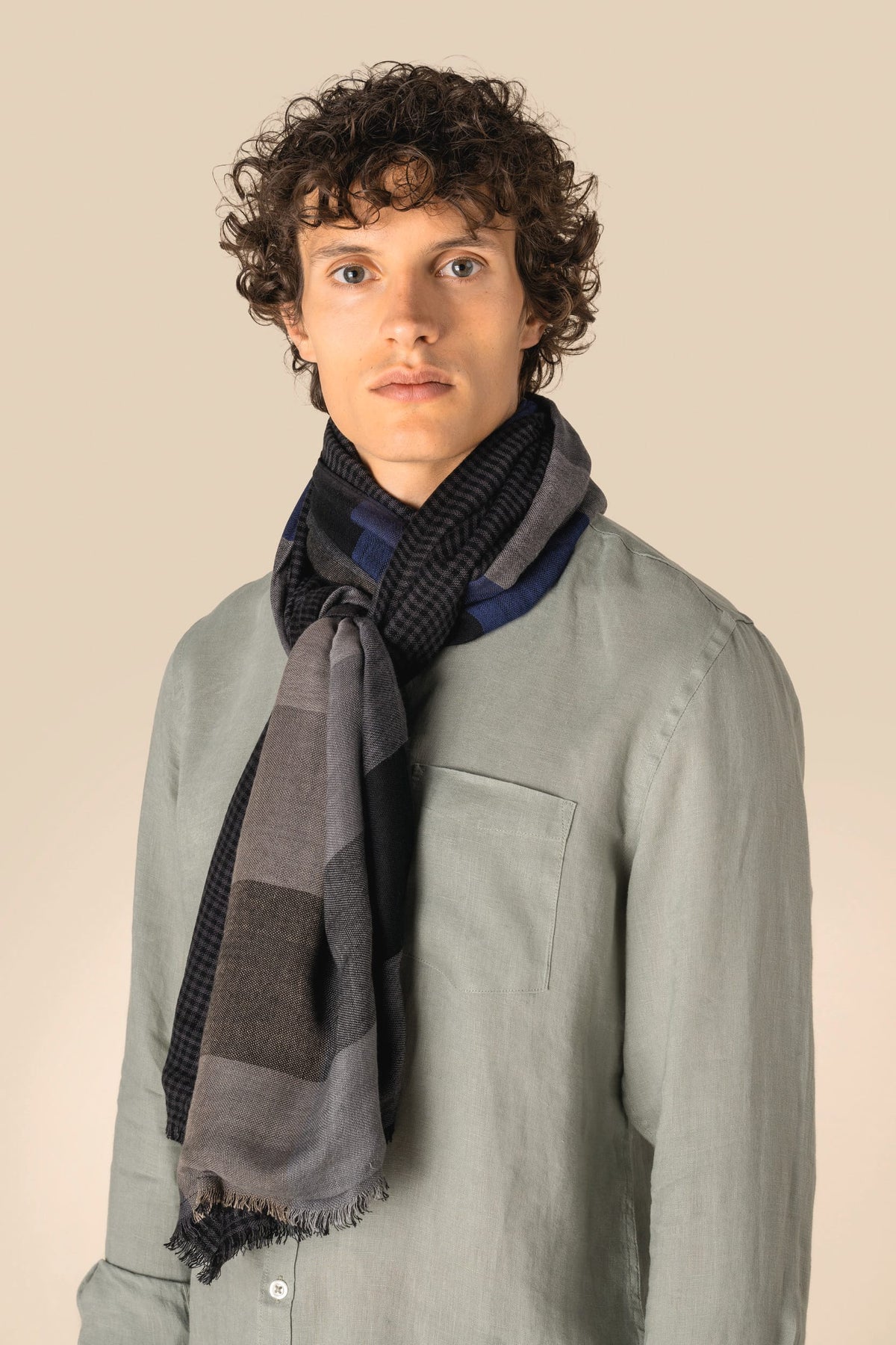 Spasso SP143 Omkeerbare unisex tulbanddoek