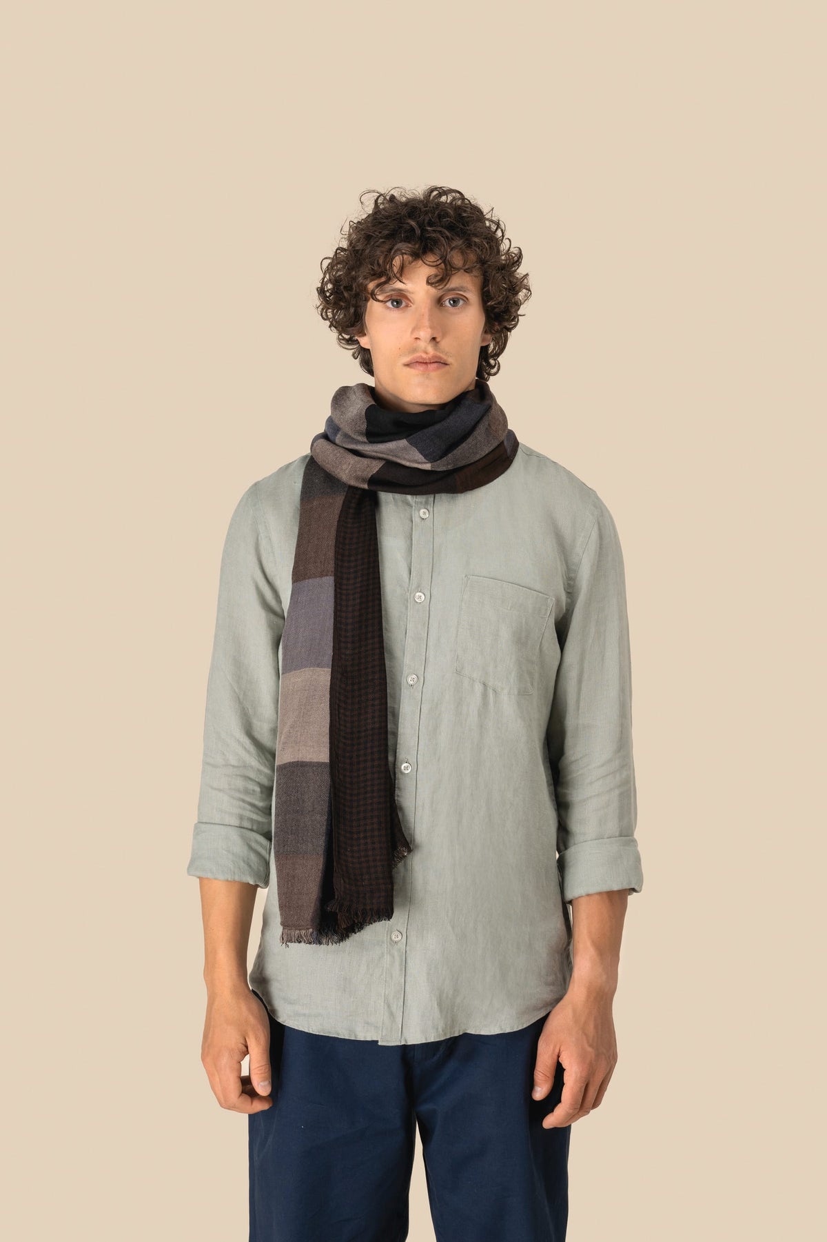 Spasso SP144 Omkeerbare unisex tulbanddoek