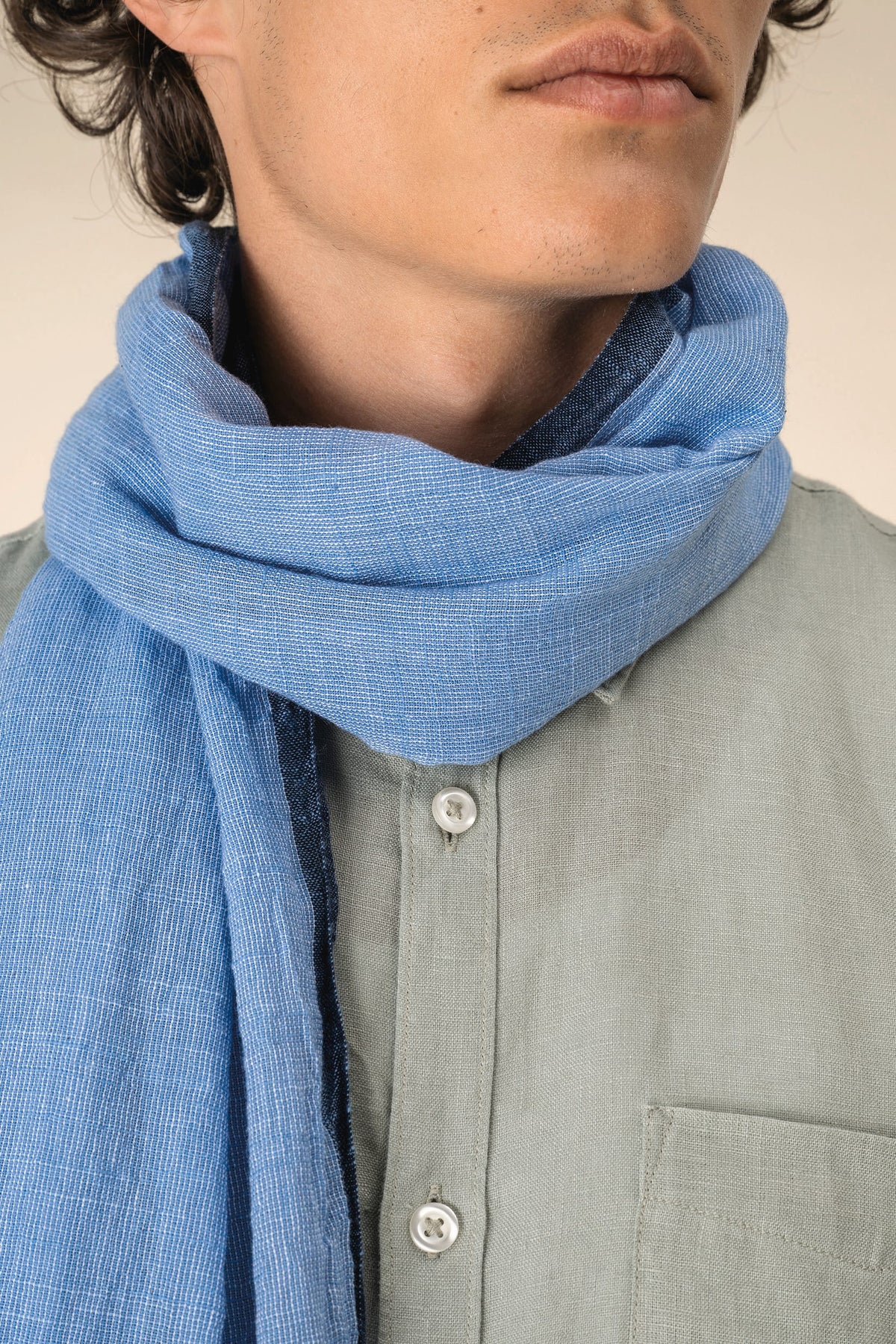 Spasso SP146 Gestreepte unisex tulbanddoek