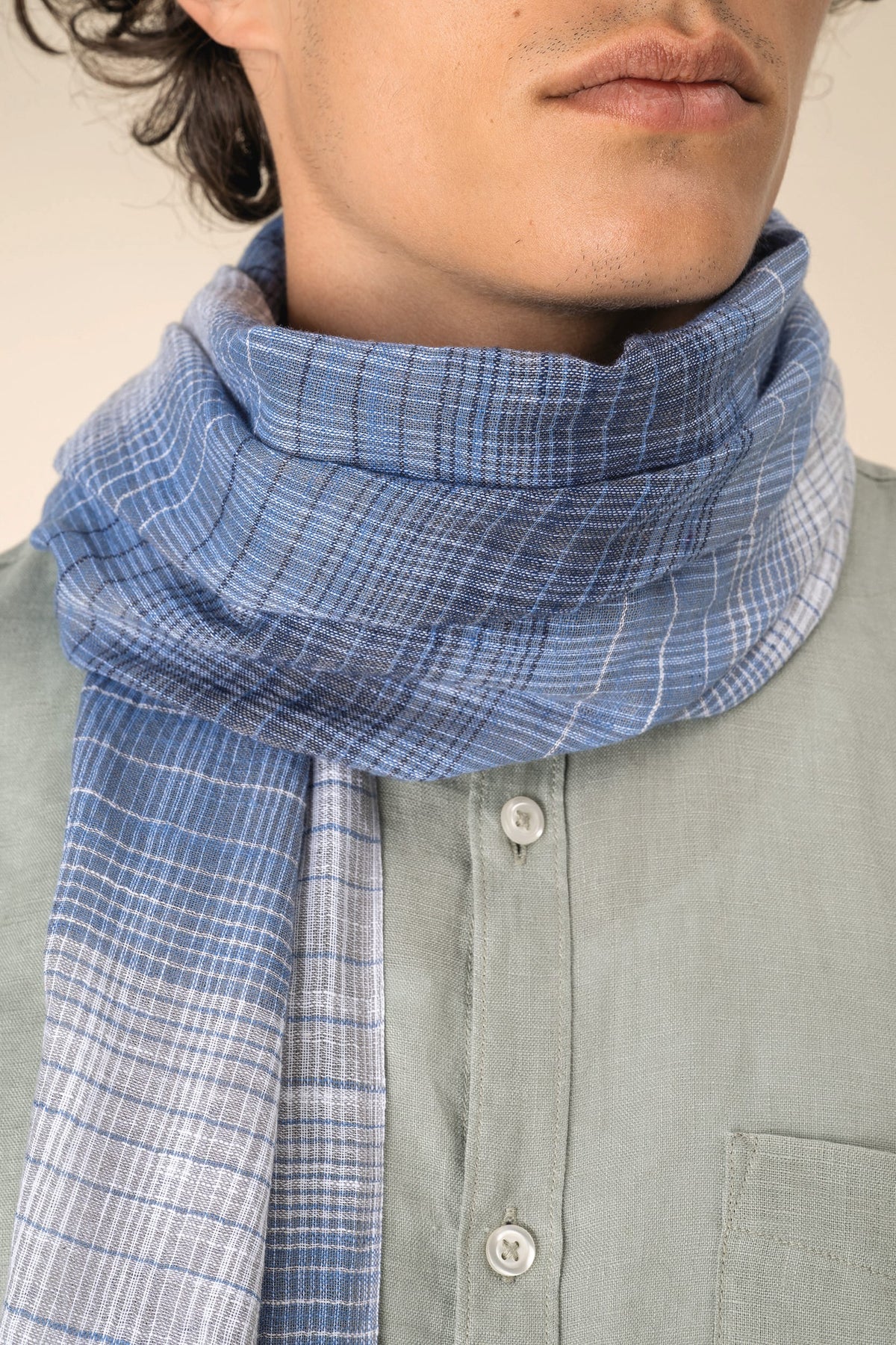 Spasso SP150 Gestreepte unisex tulbanddoek