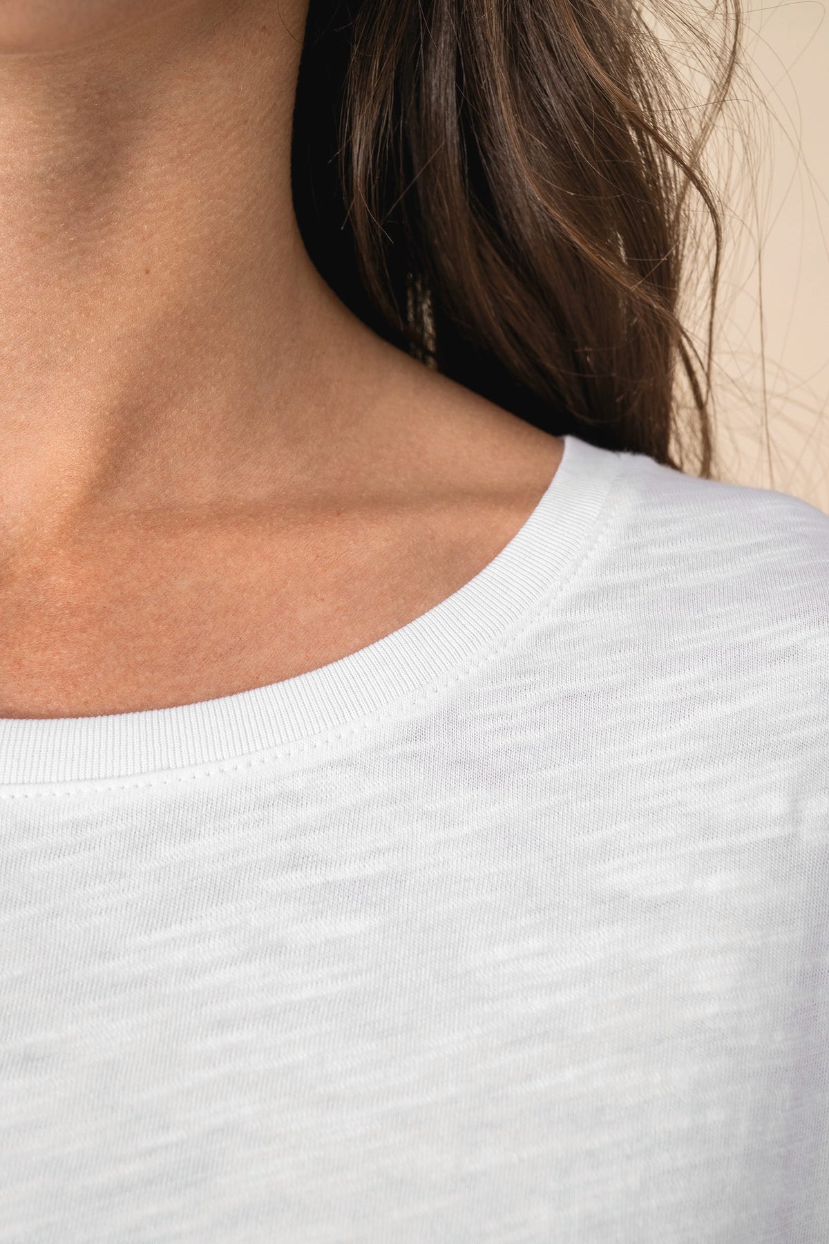 Spasso SP304 Ecologisch oversized dames slub-T-shirt met afhangende schouders