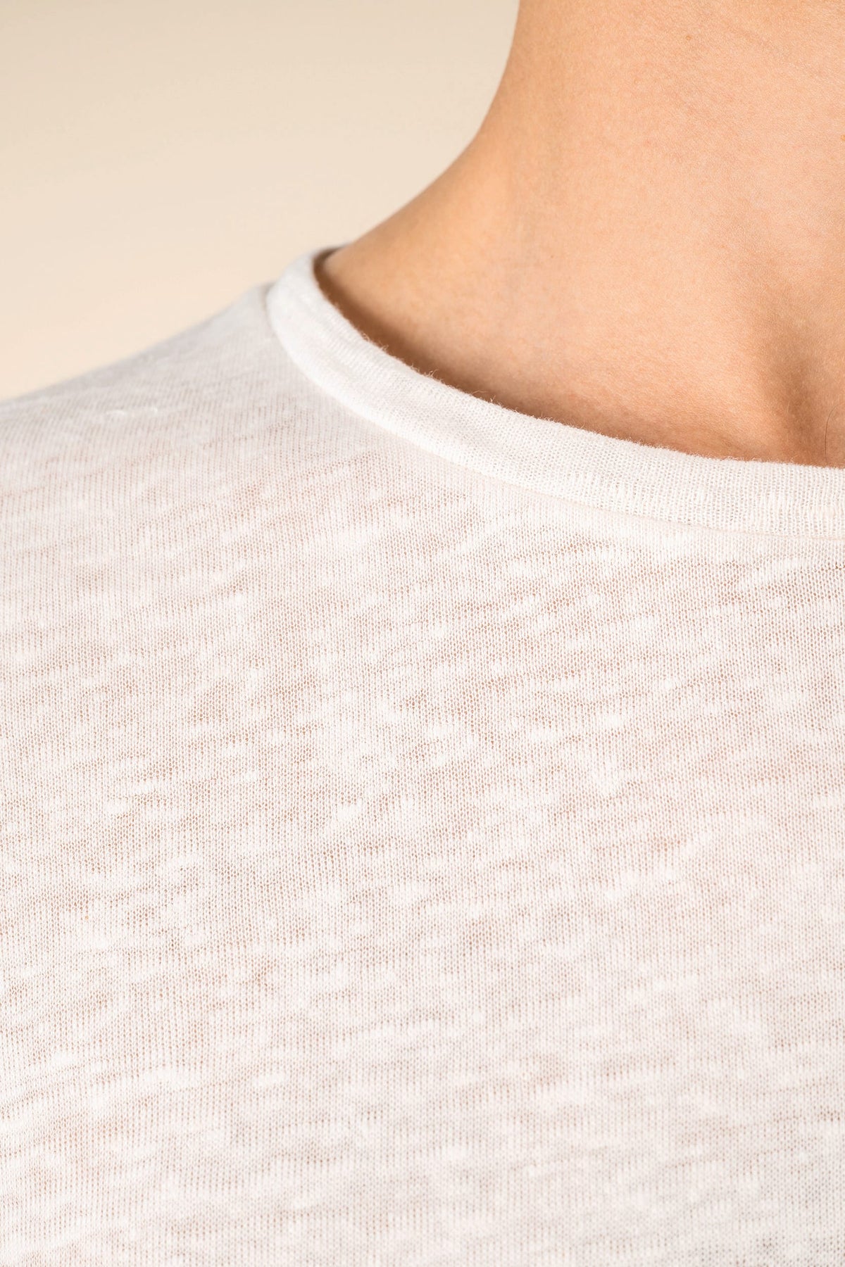 Spasso SP320 Linnen heren-t-shirt ronde hals kraag