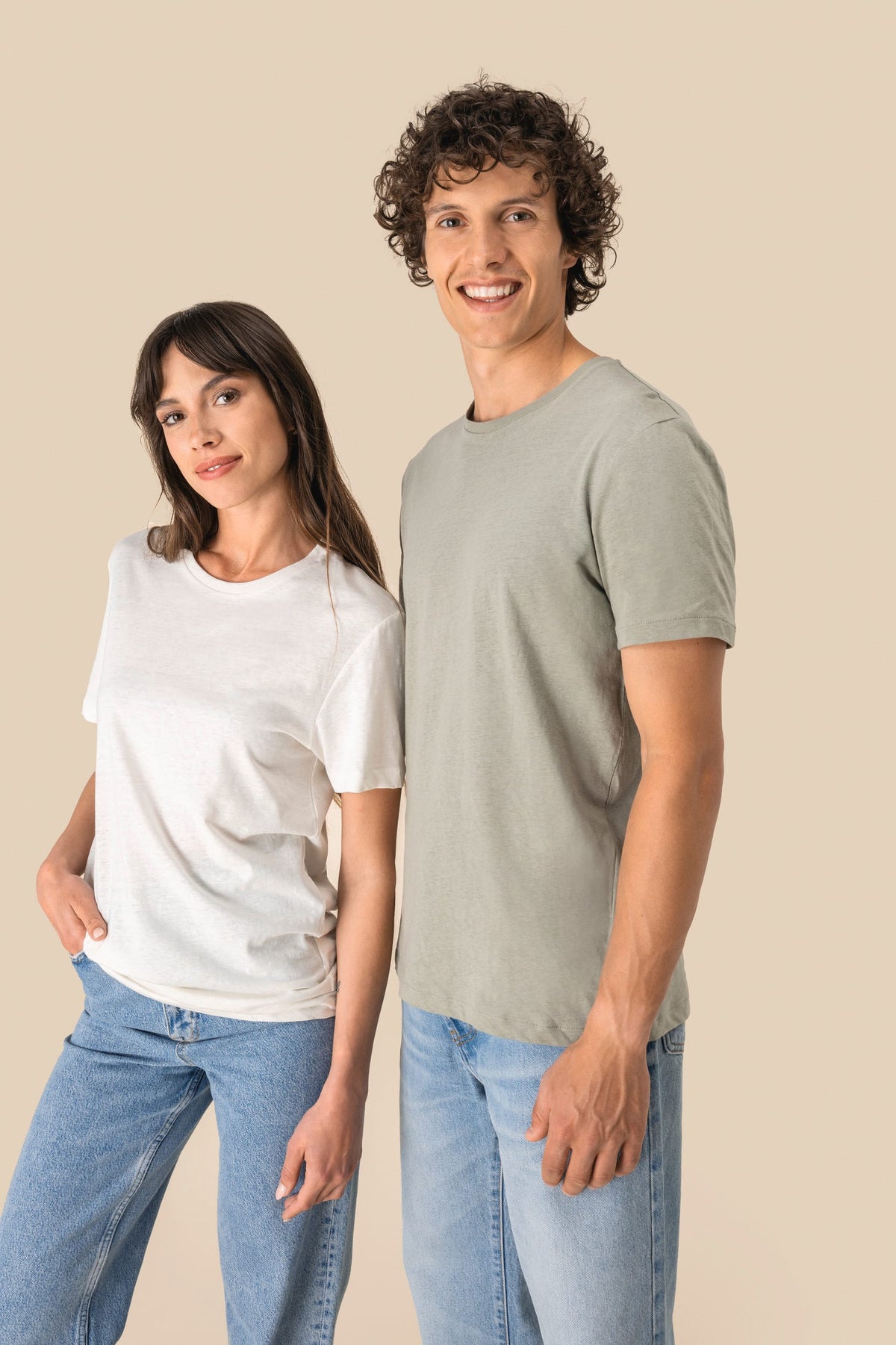 Spasso SP325 Ecologisch unisex T-shirt van biokatoen en linnen