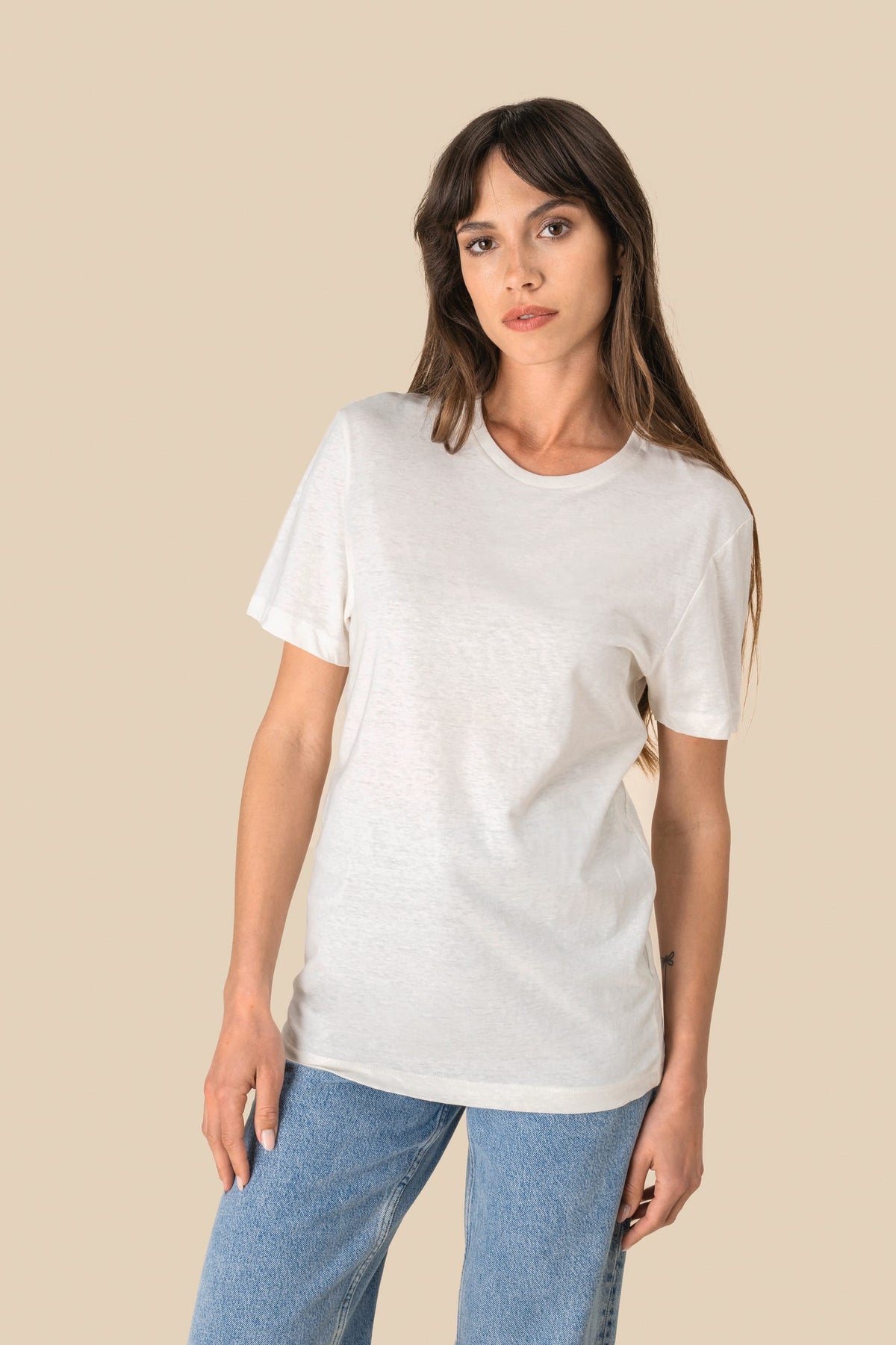 Spasso SP325 Ecologisch unisex T-shirt van biokatoen en linnen