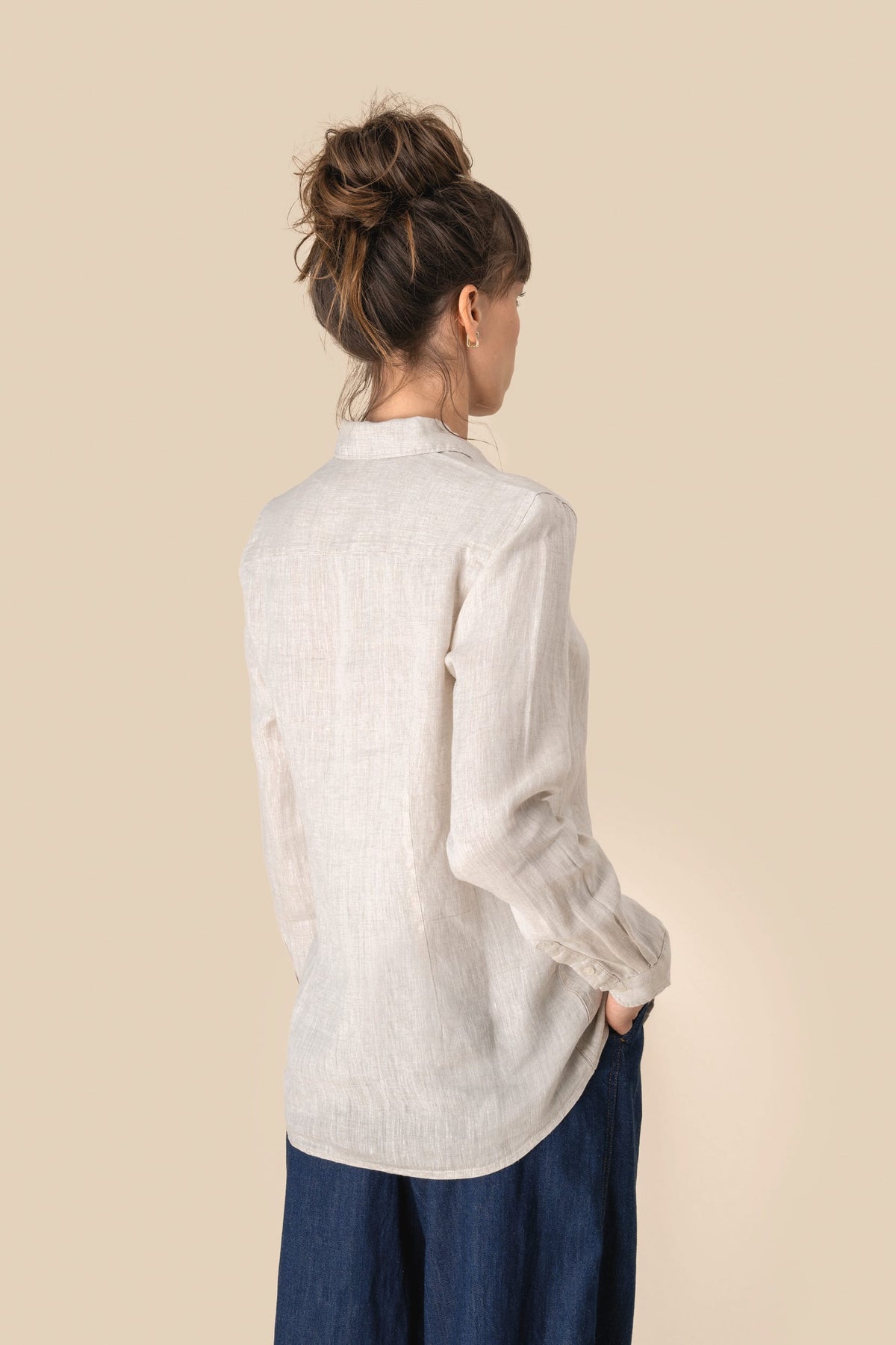 Spasso SP505 Linnen damesblouse