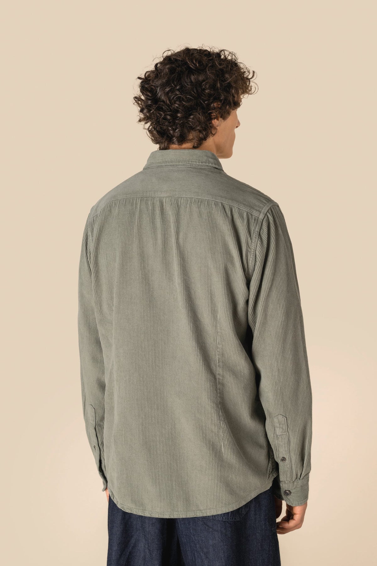 Spasso SP519 Ecologisch verwassen herenovershirt van ribfluweel