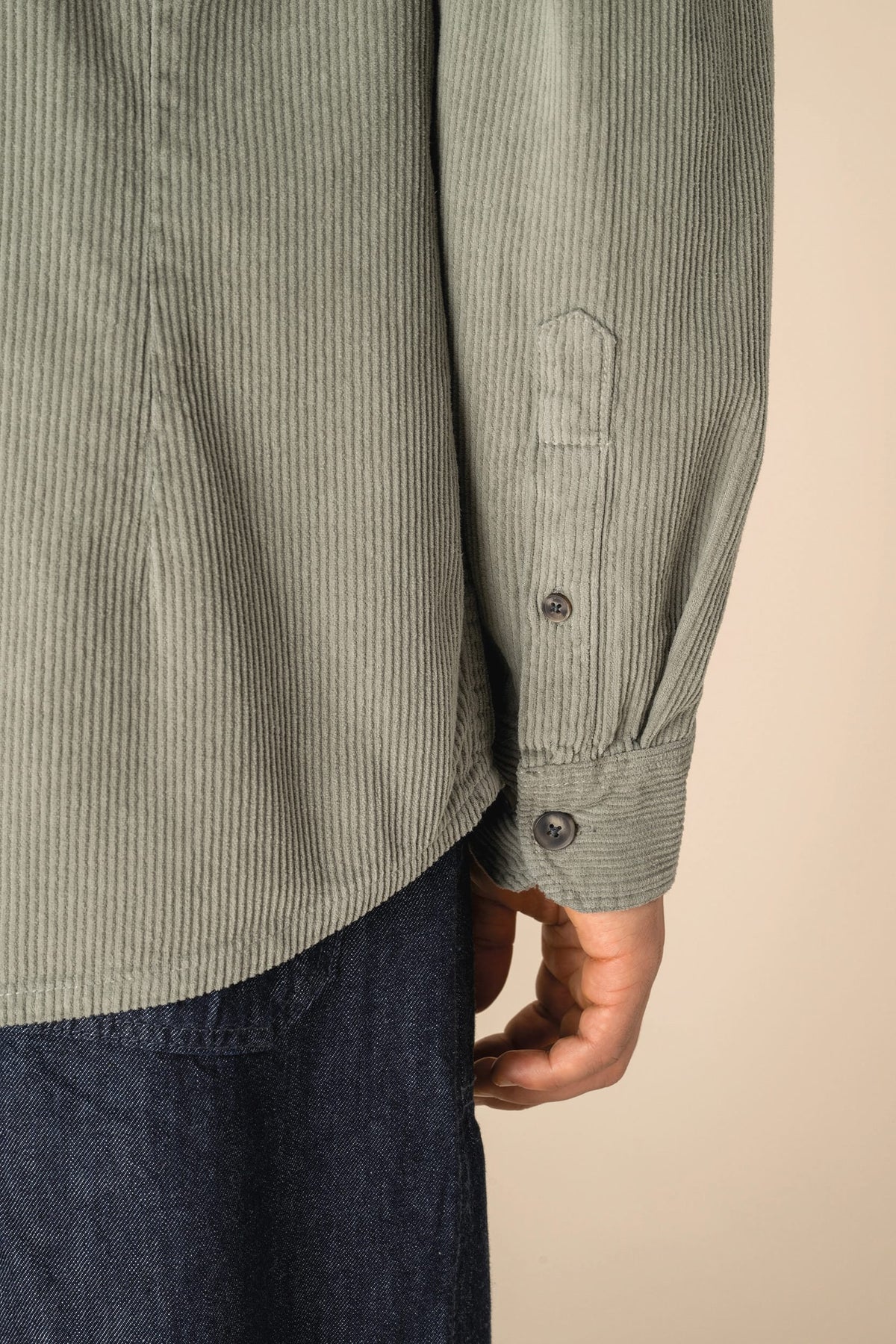 Spasso SP519 Ecologisch verwassen herenovershirt van ribfluweel