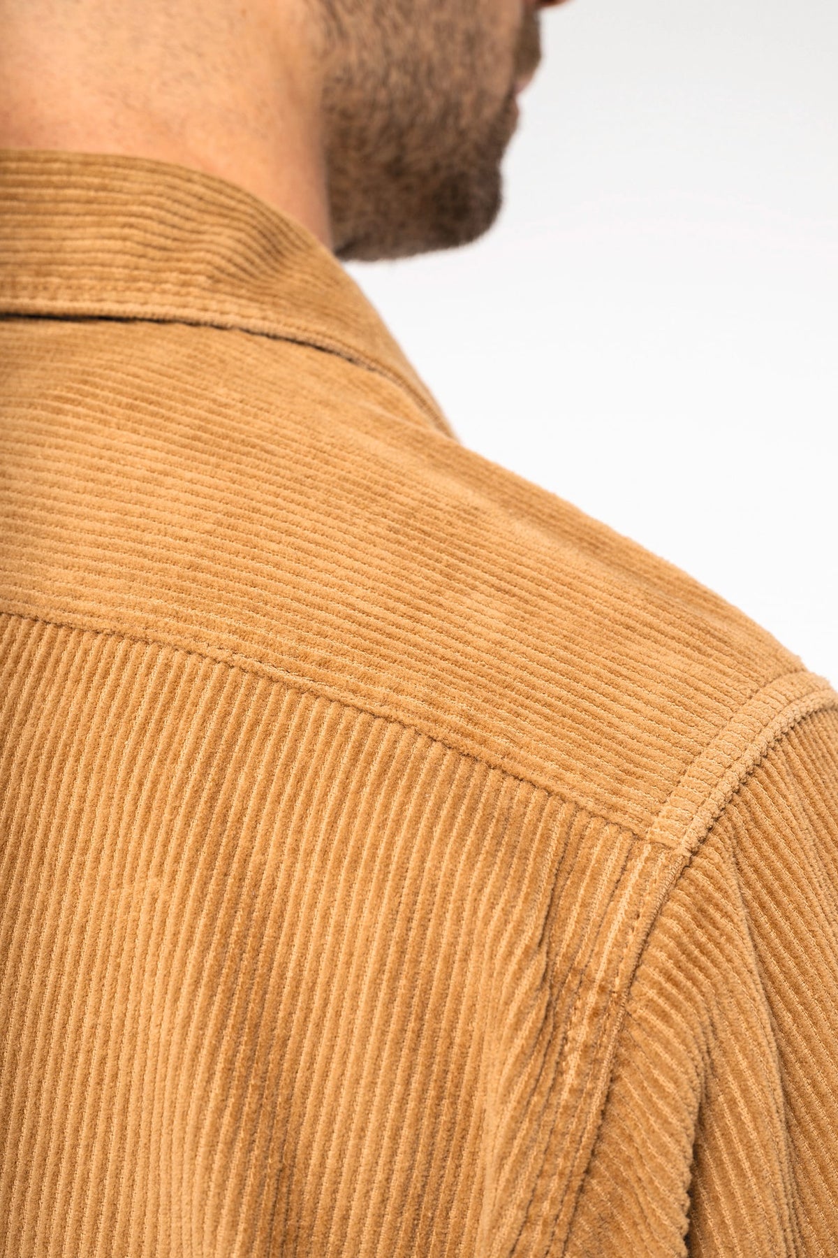 Spasso SP519 Ecologisch verwassen herenovershirt van ribfluweel