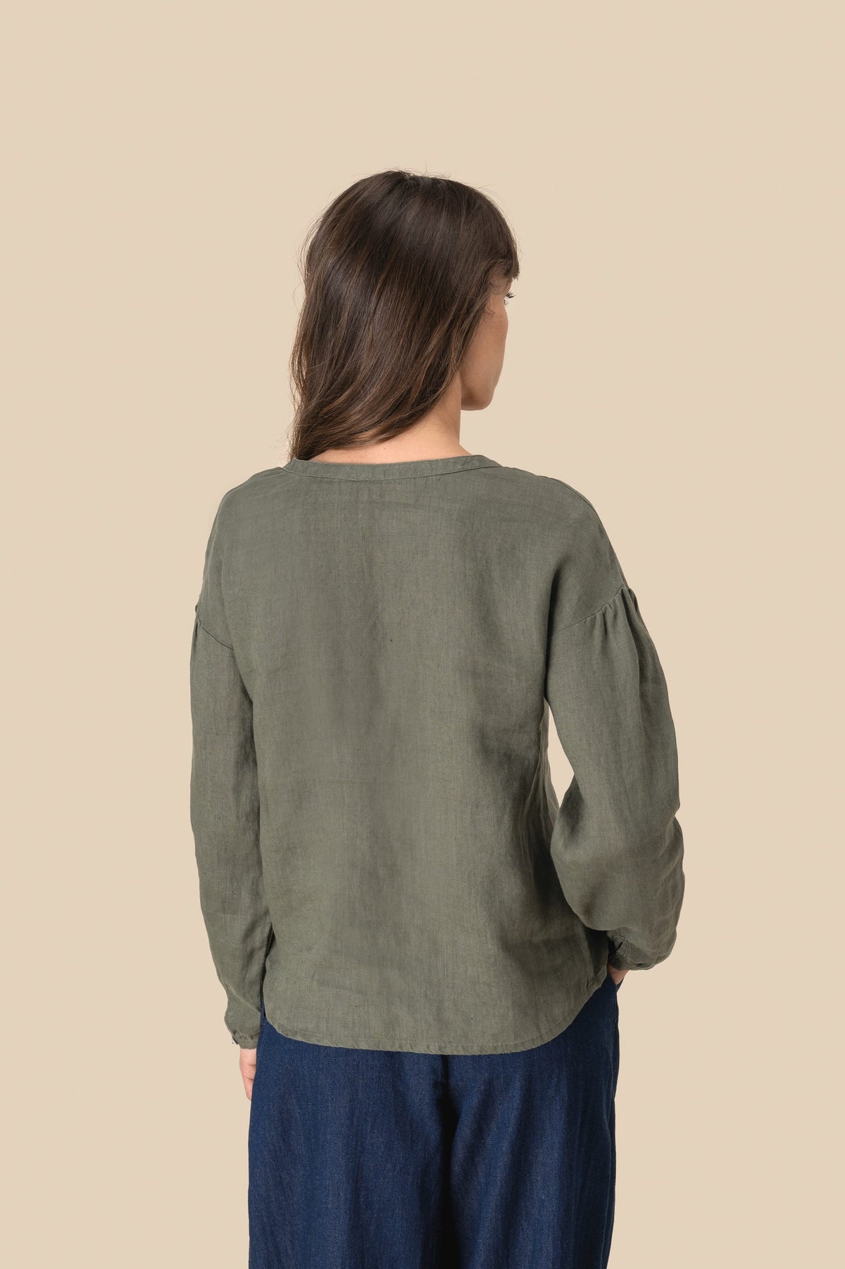 Spasso SP524 Linnen damesblouse