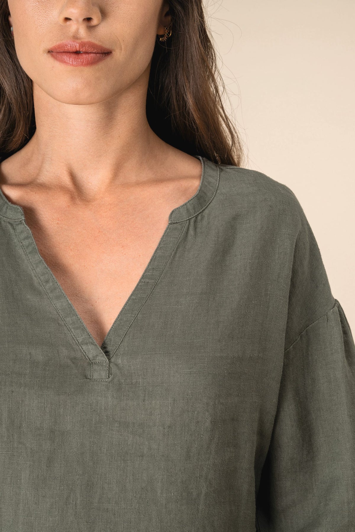 Spasso SP524 Linnen damesblouse