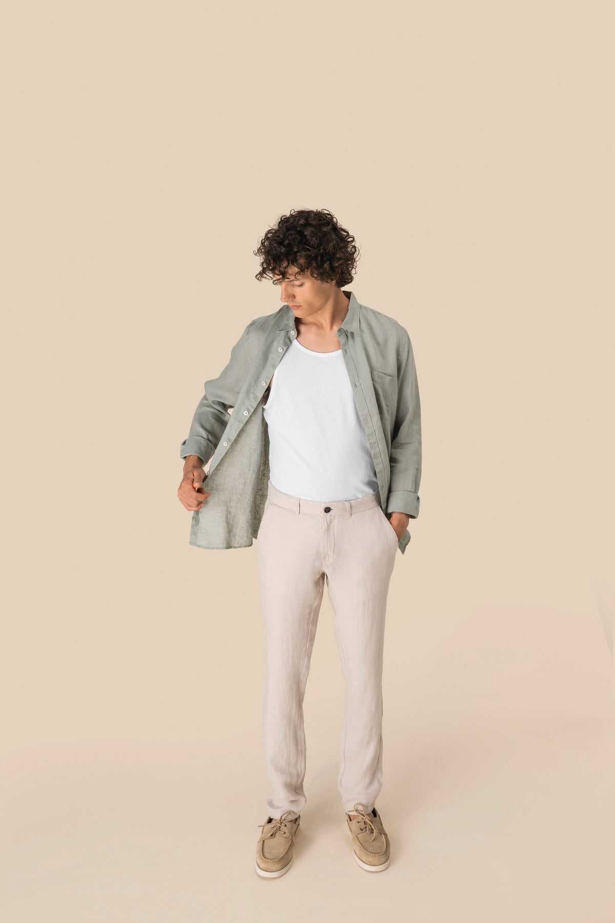 Spasso SP710 Linnen broek heren