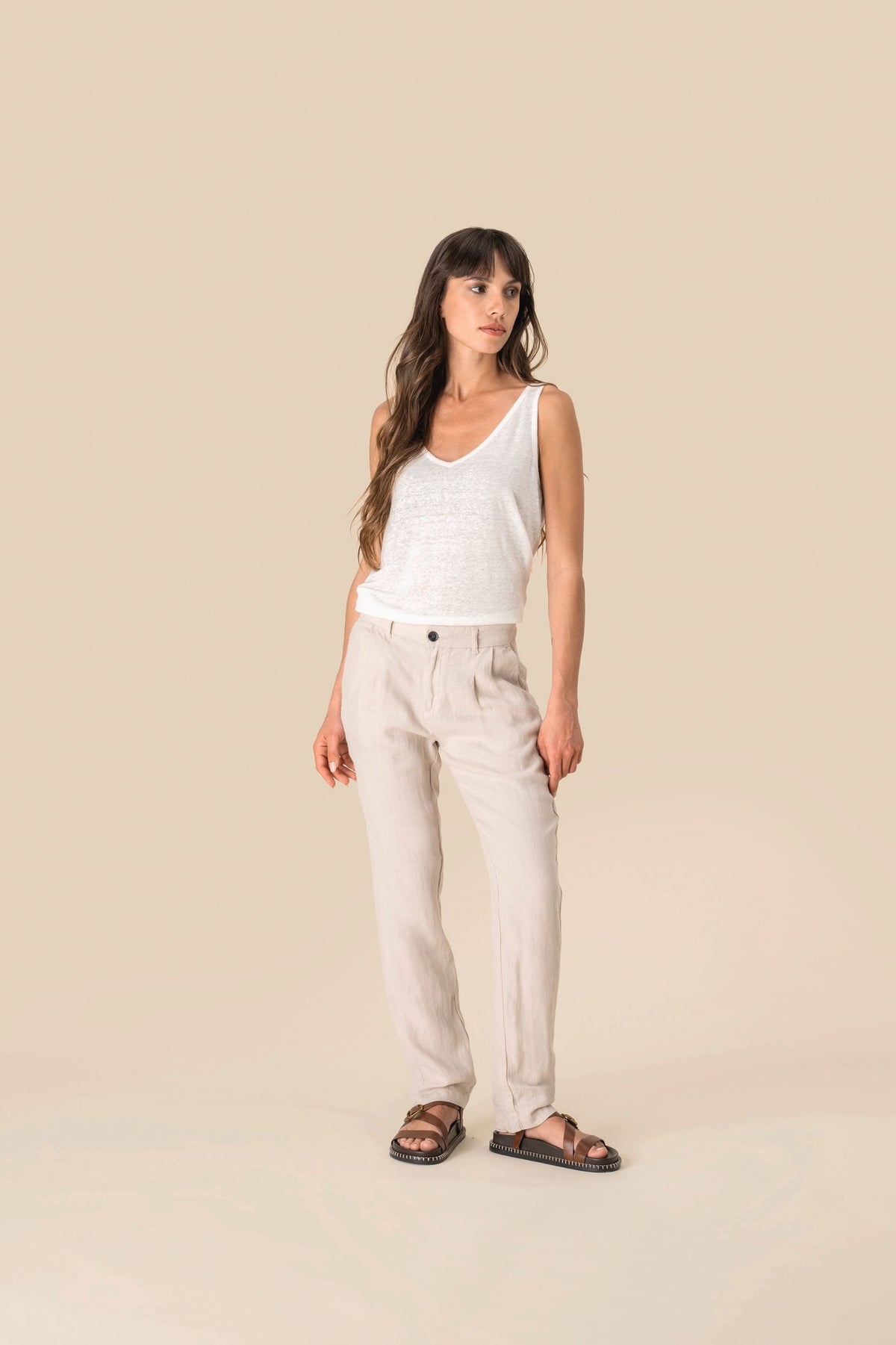 Spasso SP712 Linnen broek dames