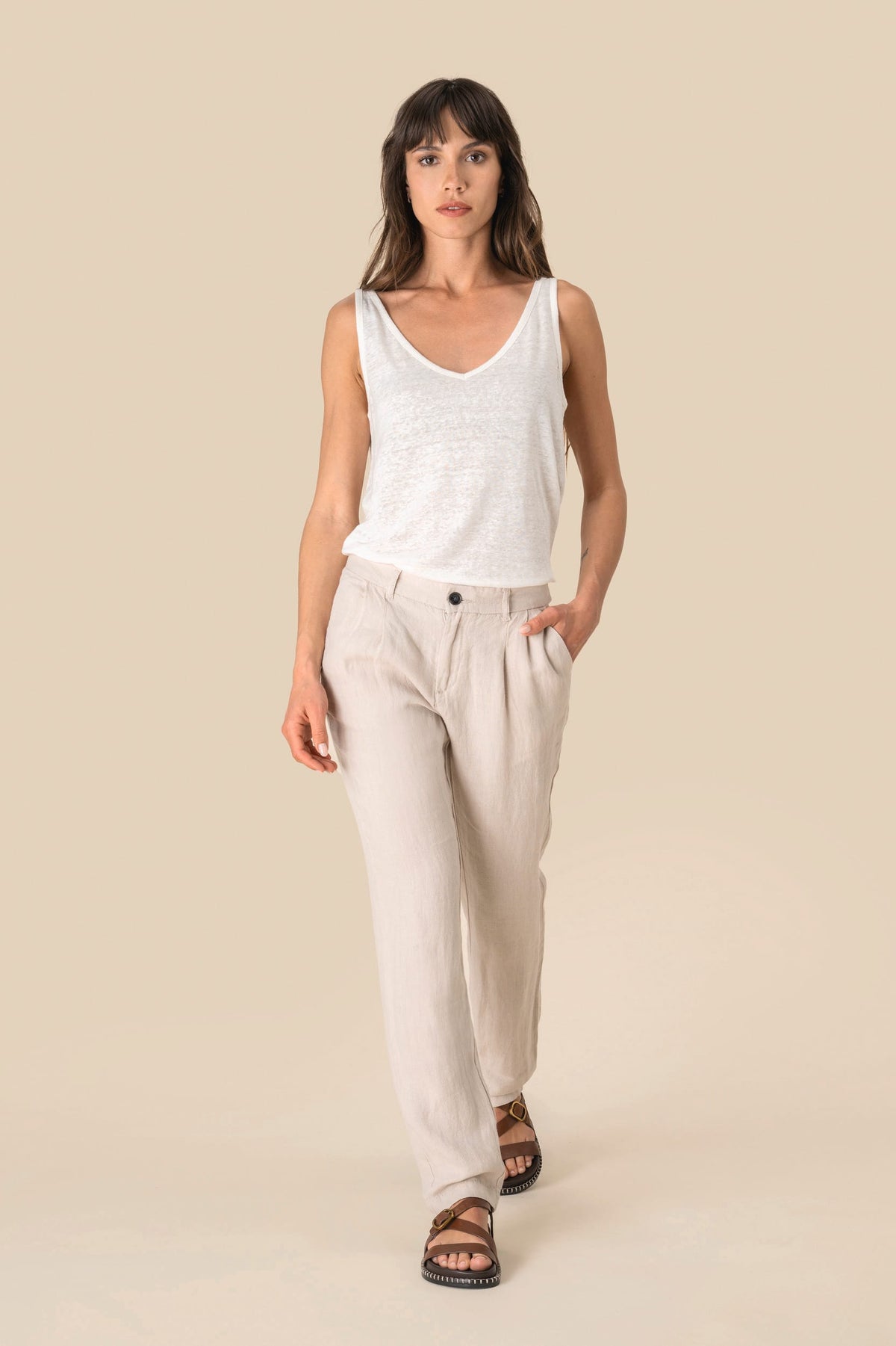 Spasso SP712 Linnen broek dames