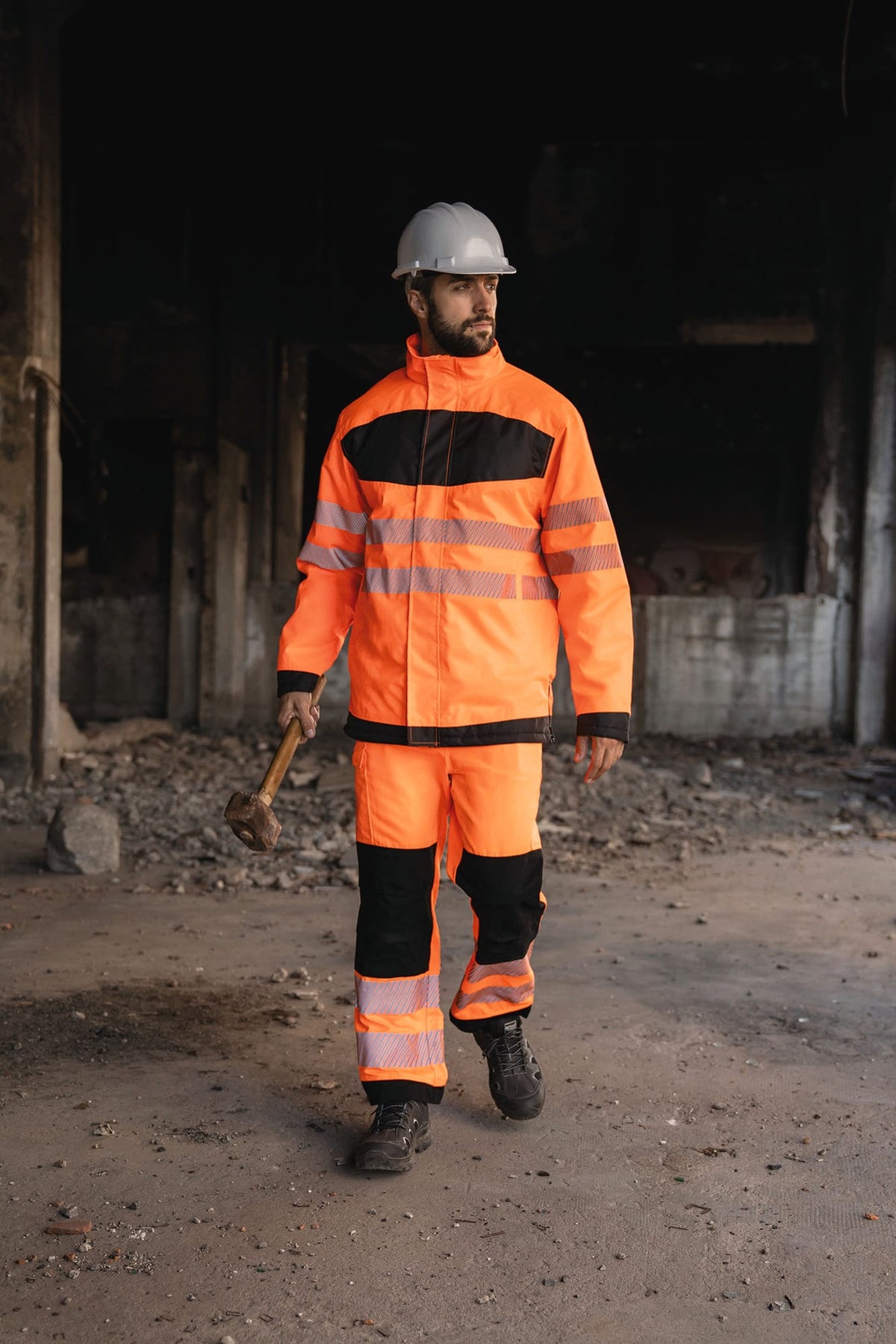 Korntex® TXEOSP Hi-Vis Parka met zwarte borstzak