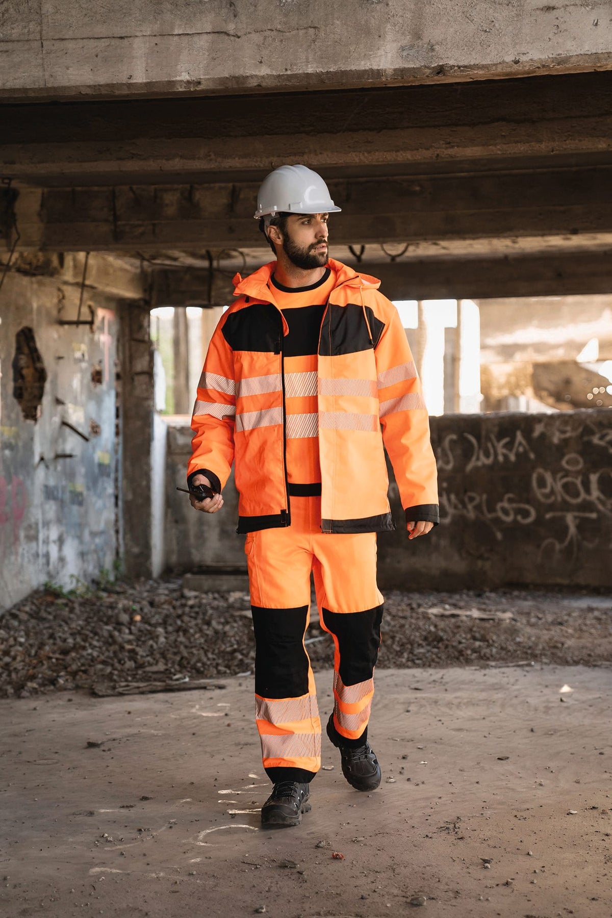 Korntex® TXEOSP Hi-Vis Parka met zwarte borstzak