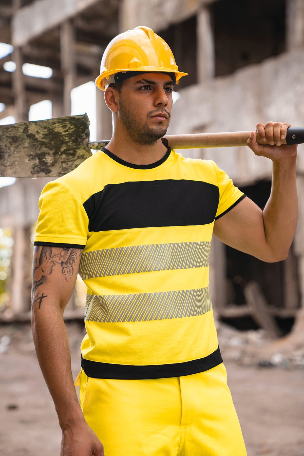 Korntex® TXEOST Hi-Vis T-shirt met zwarte borstzak