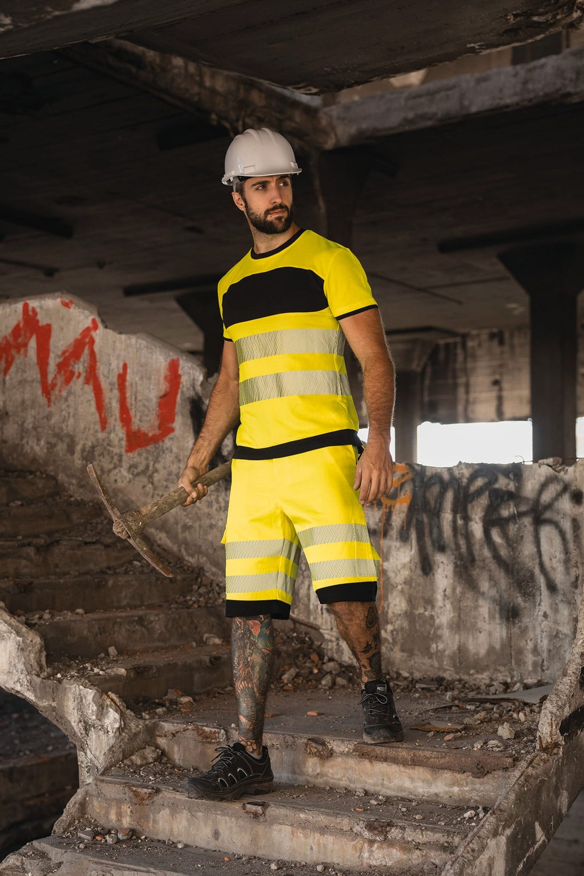 Korntex® TXEOST Hi-Vis T-shirt met zwarte borstzak